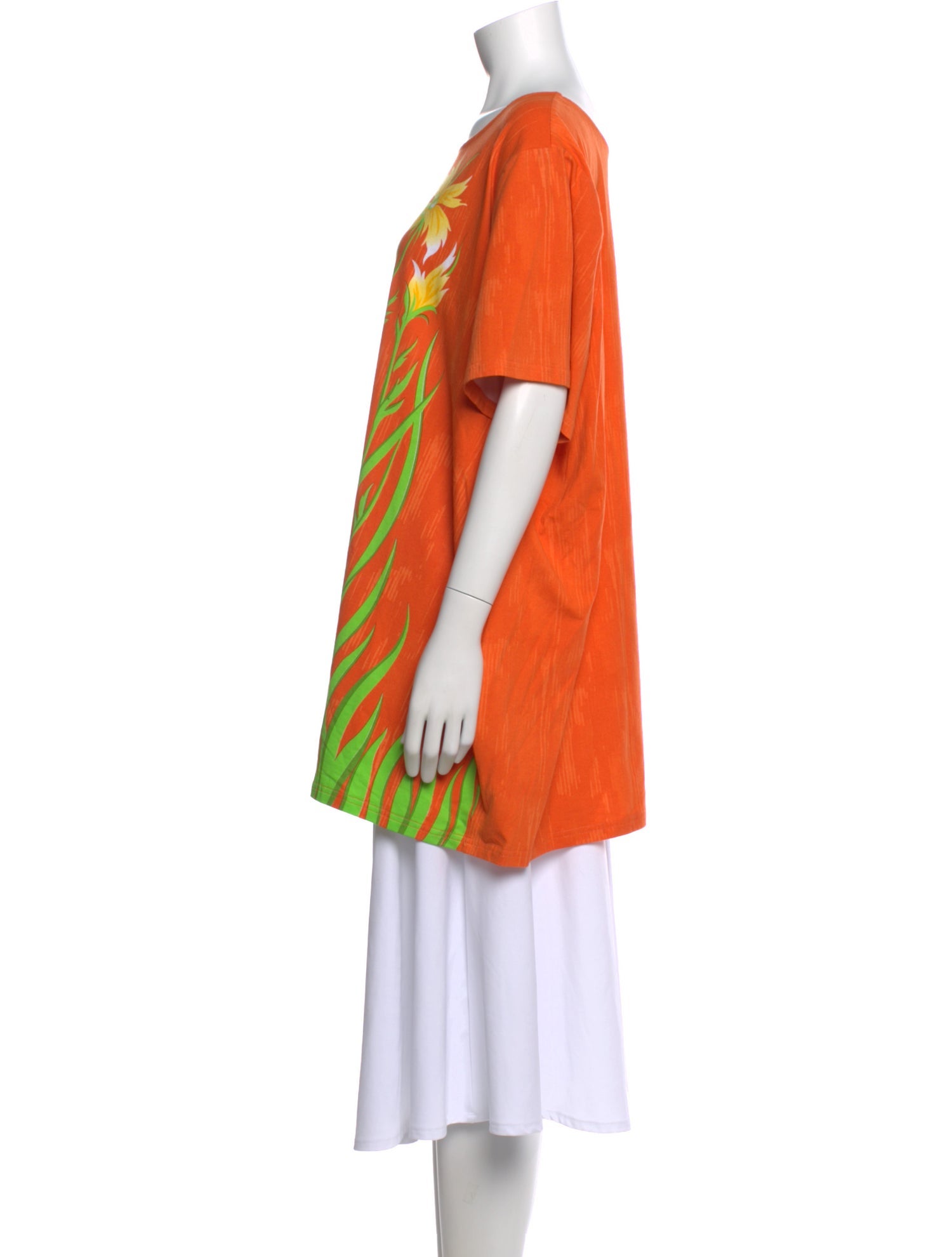 Bob Mackie Floral Print Crew Neck Tunic