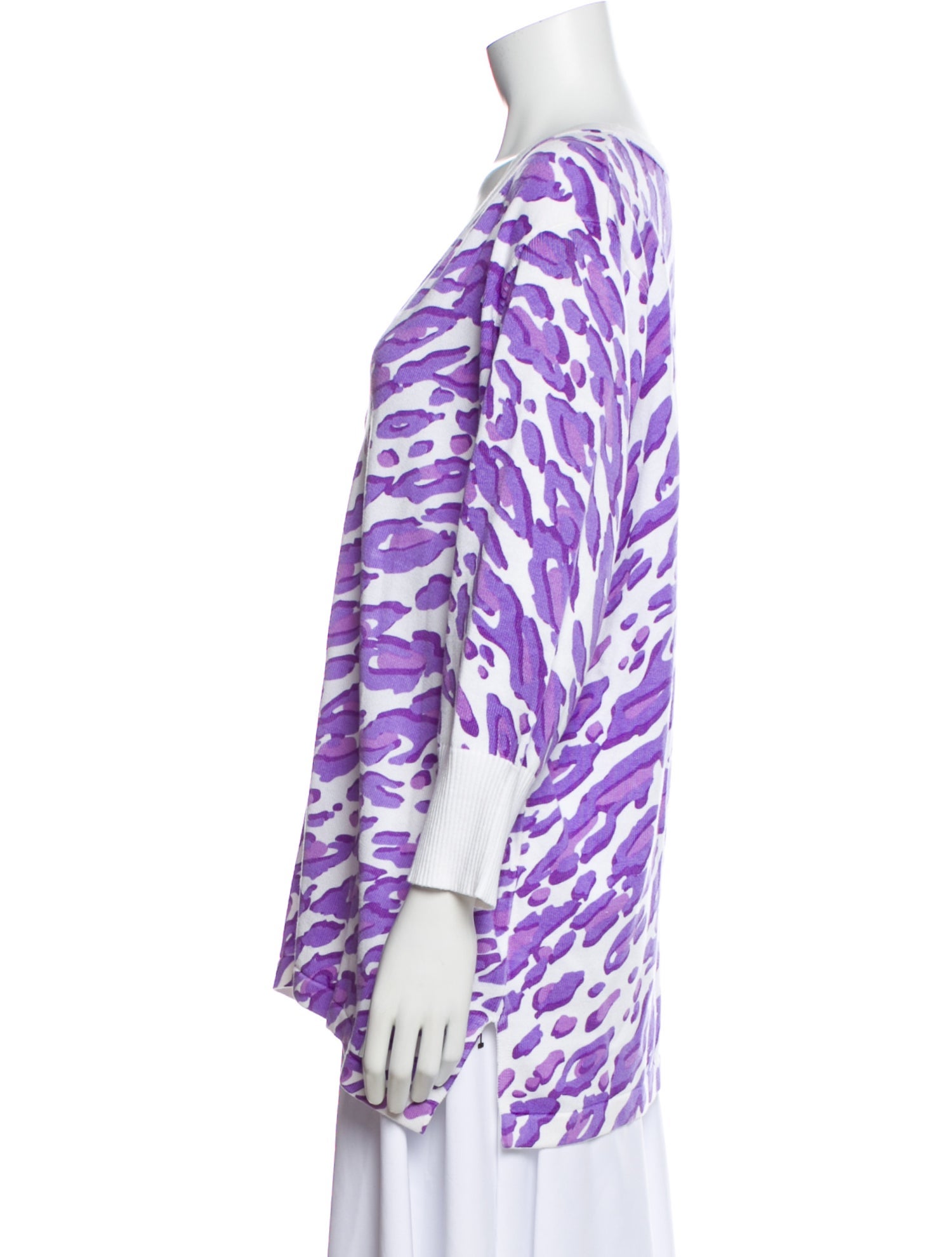 Bob Mackie Animal Print V-Neck Top w/ Tags