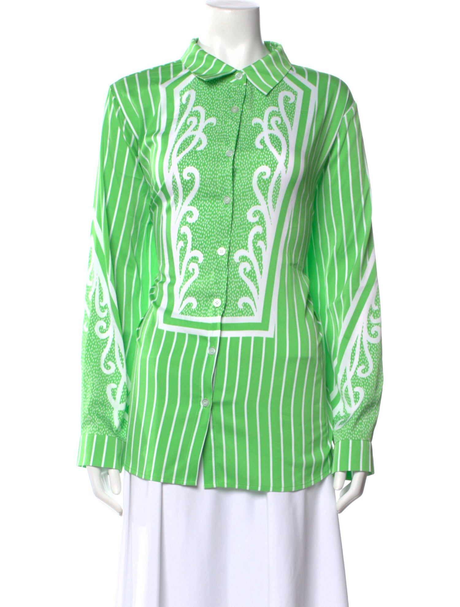 Bob Mackie Striped Long Sleeve Top w/ Tags