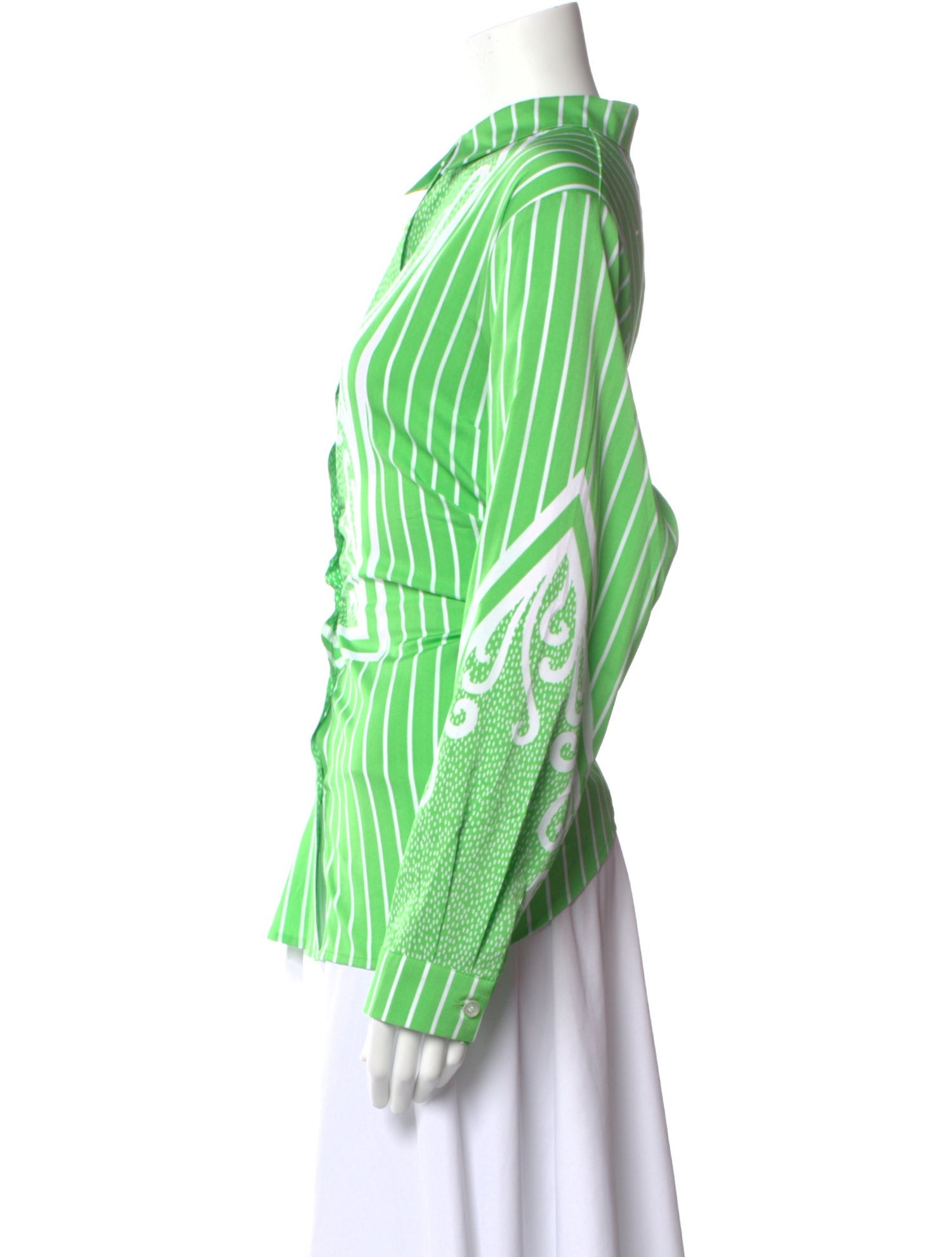 Bob Mackie Striped Long Sleeve Top w/ Tags