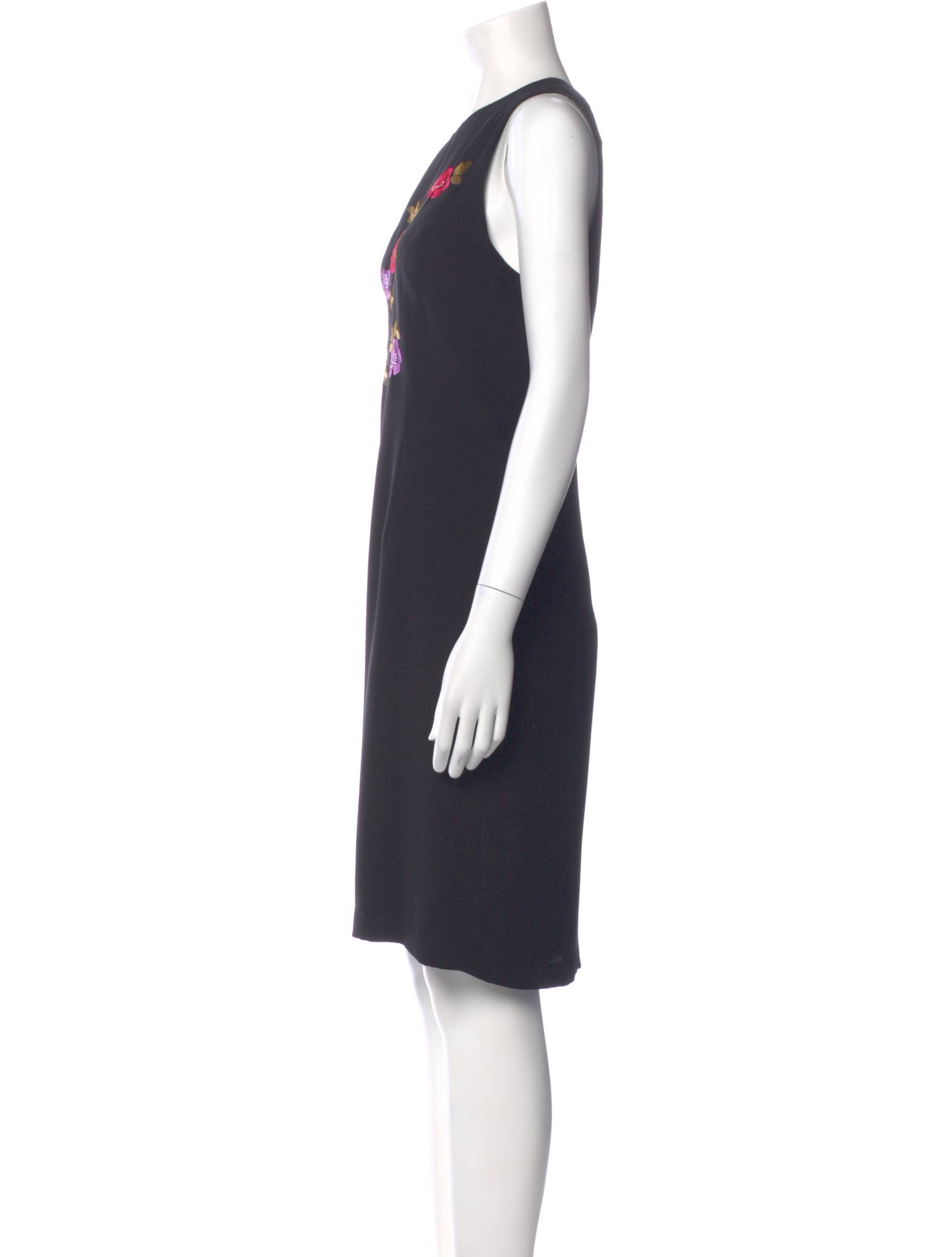 Bob Mackie Floral Print Knee-Length Dress