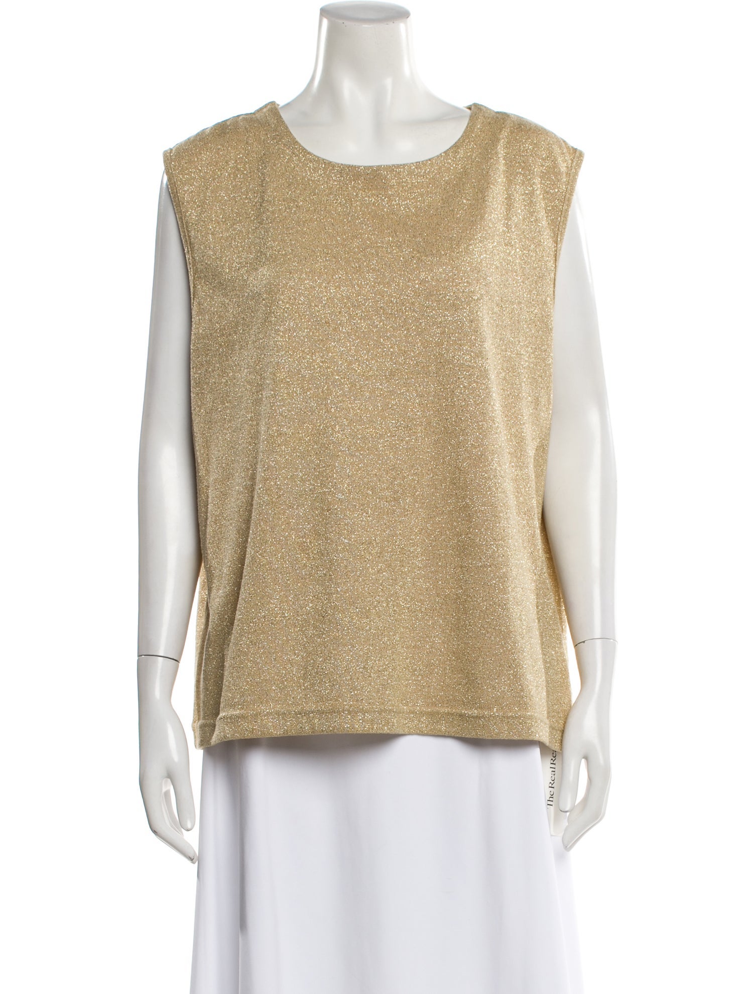 Bob Mackie Crew Neck Sleeveless Top