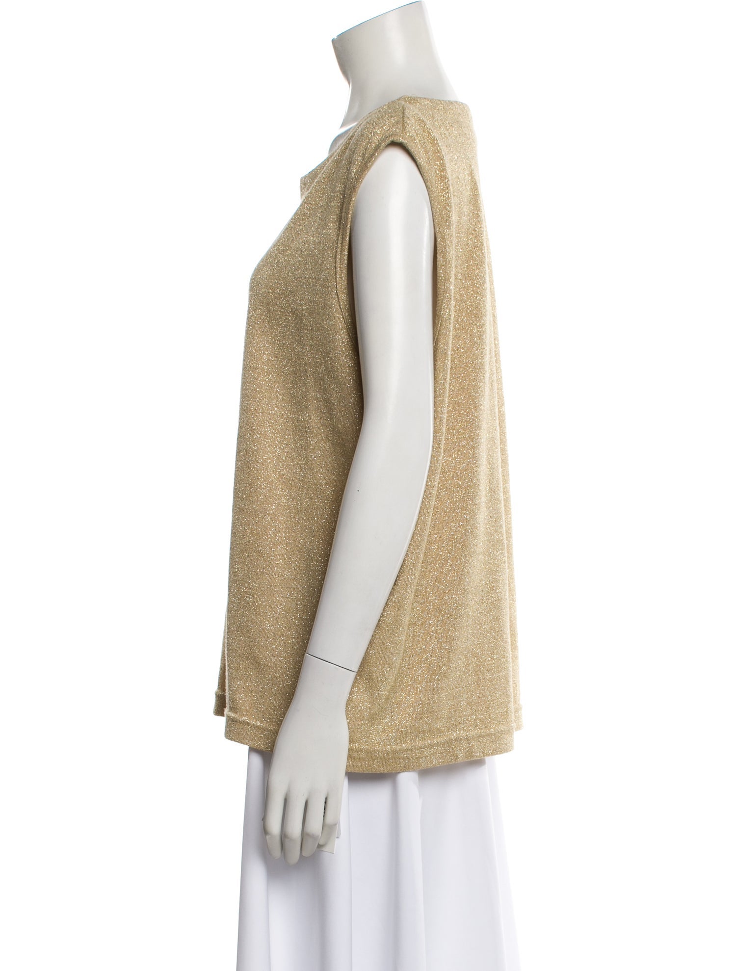 Bob Mackie Crew Neck Sleeveless Top