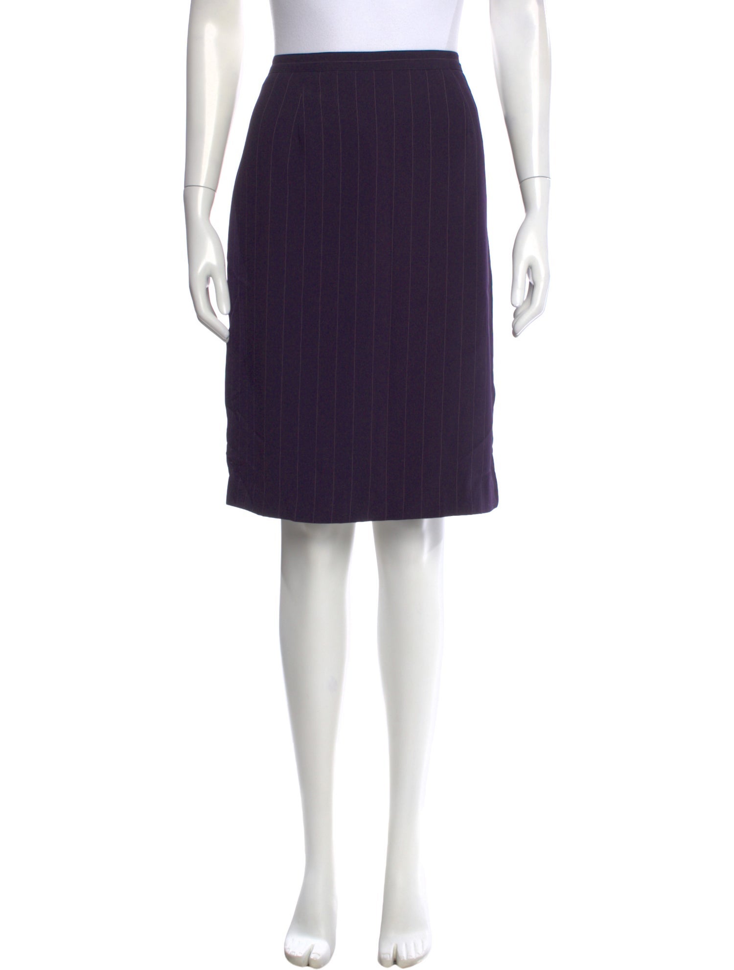 Bob Mackie Striped Knee-Length Skirt