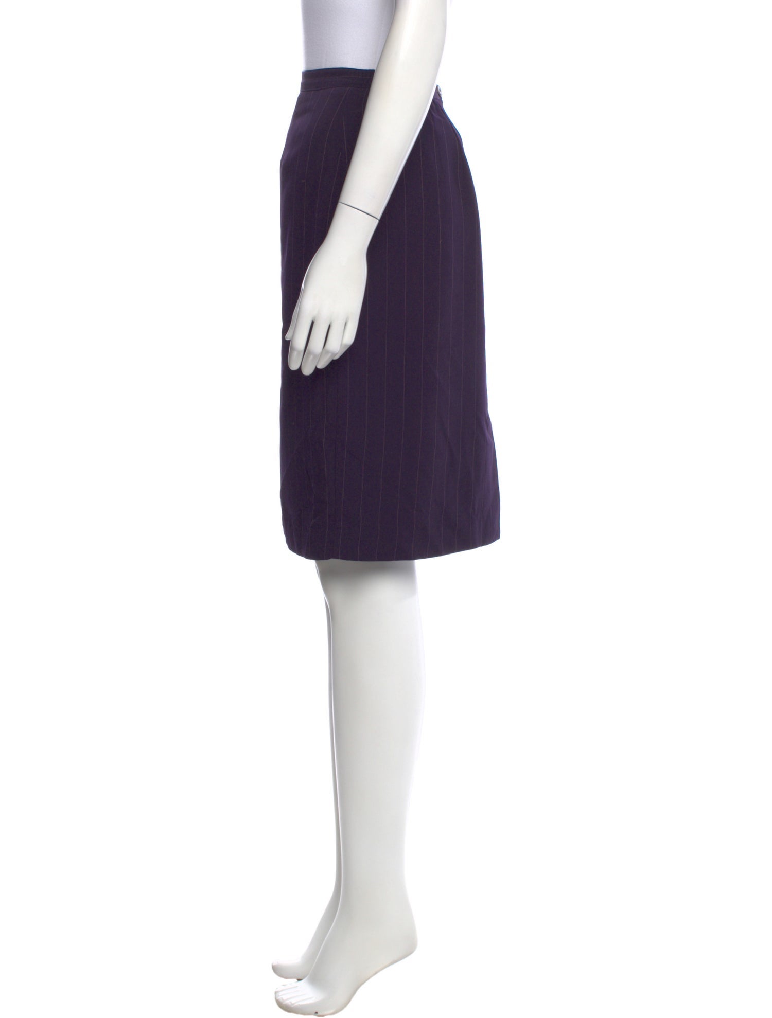 Bob Mackie Striped Knee-Length Skirt