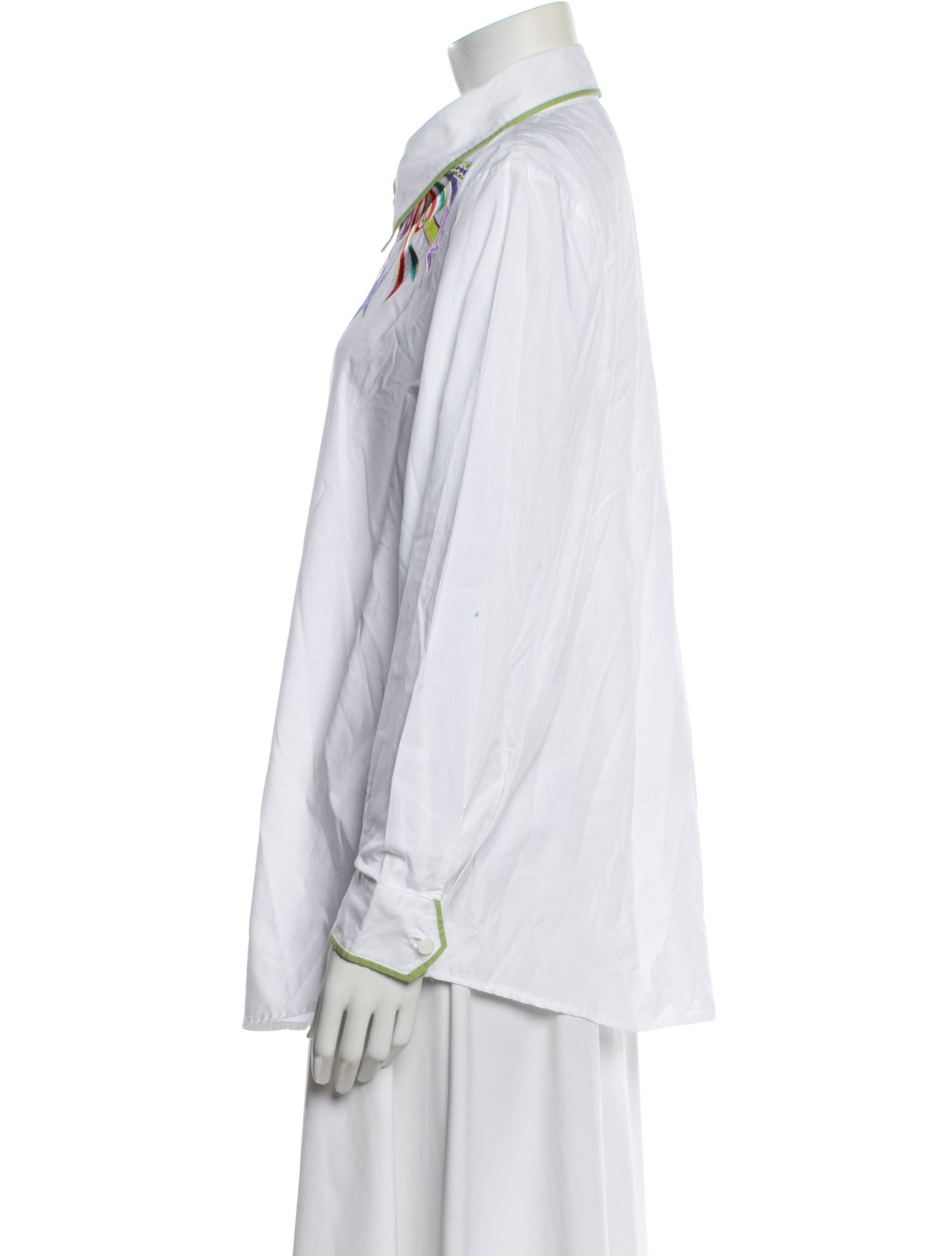 Bob Mackie Long Sleeve Button-Up Top