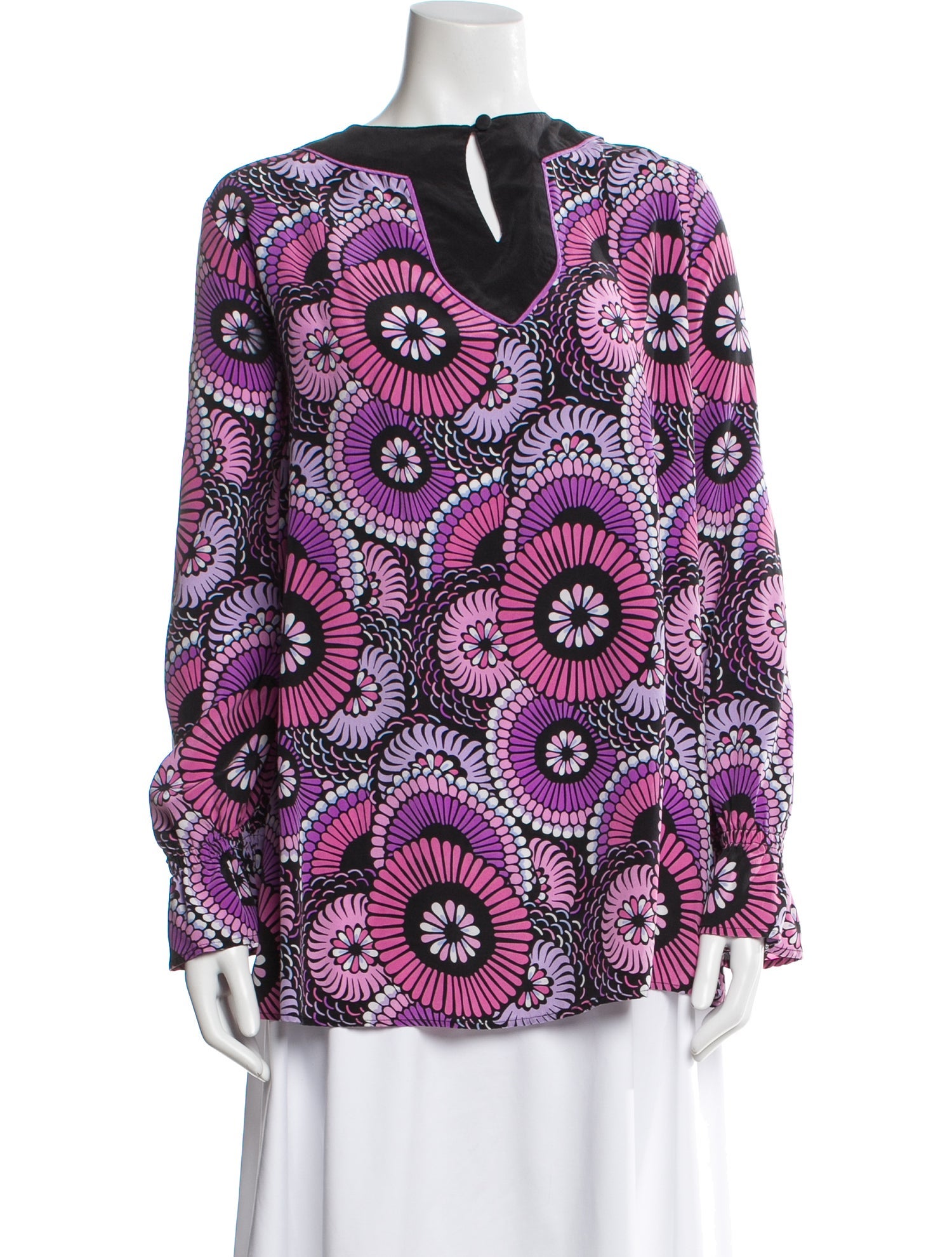Bob Mackie Silk Printed Tunic