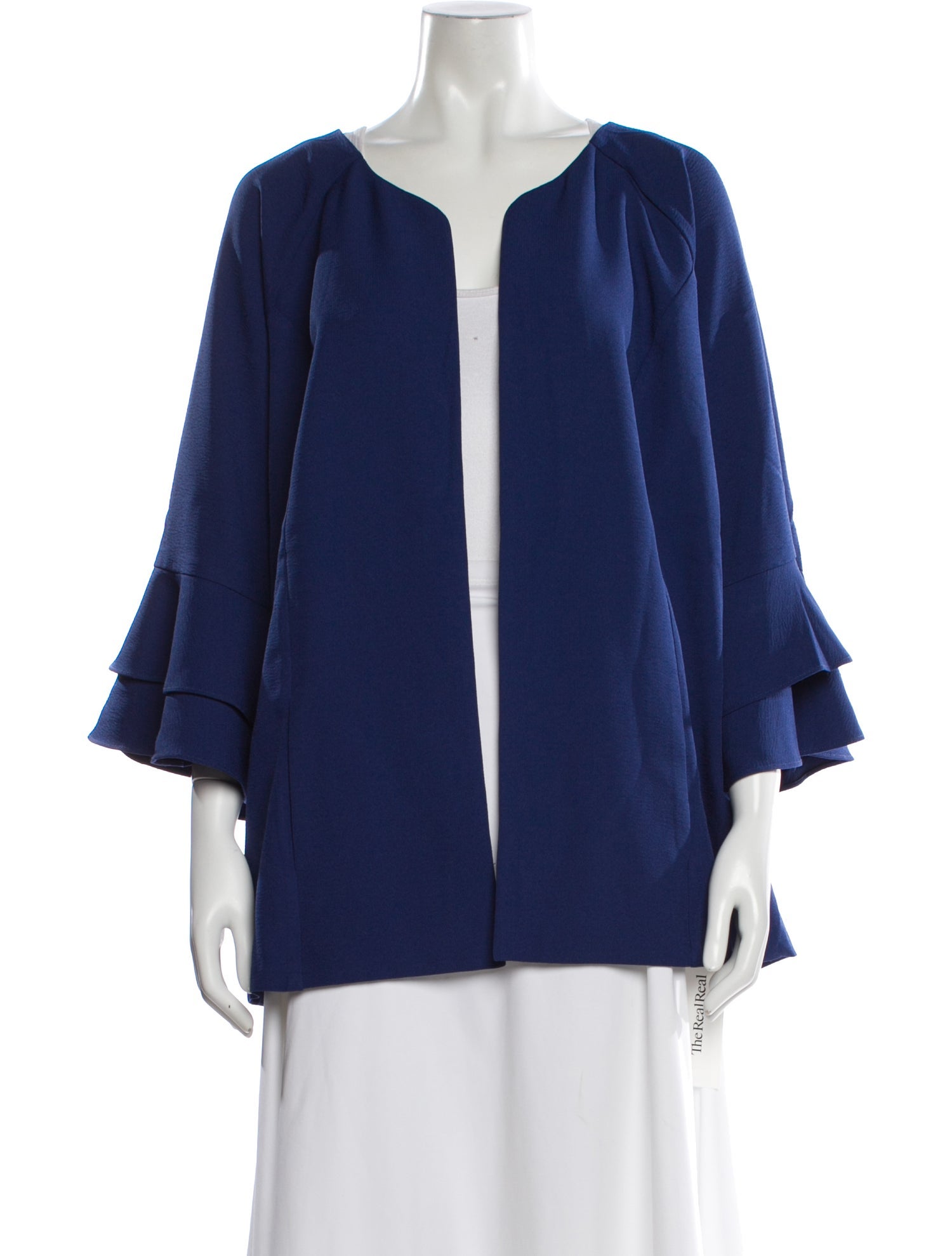 Bob Mackie Open Front Three-Quarter Sleeve Top