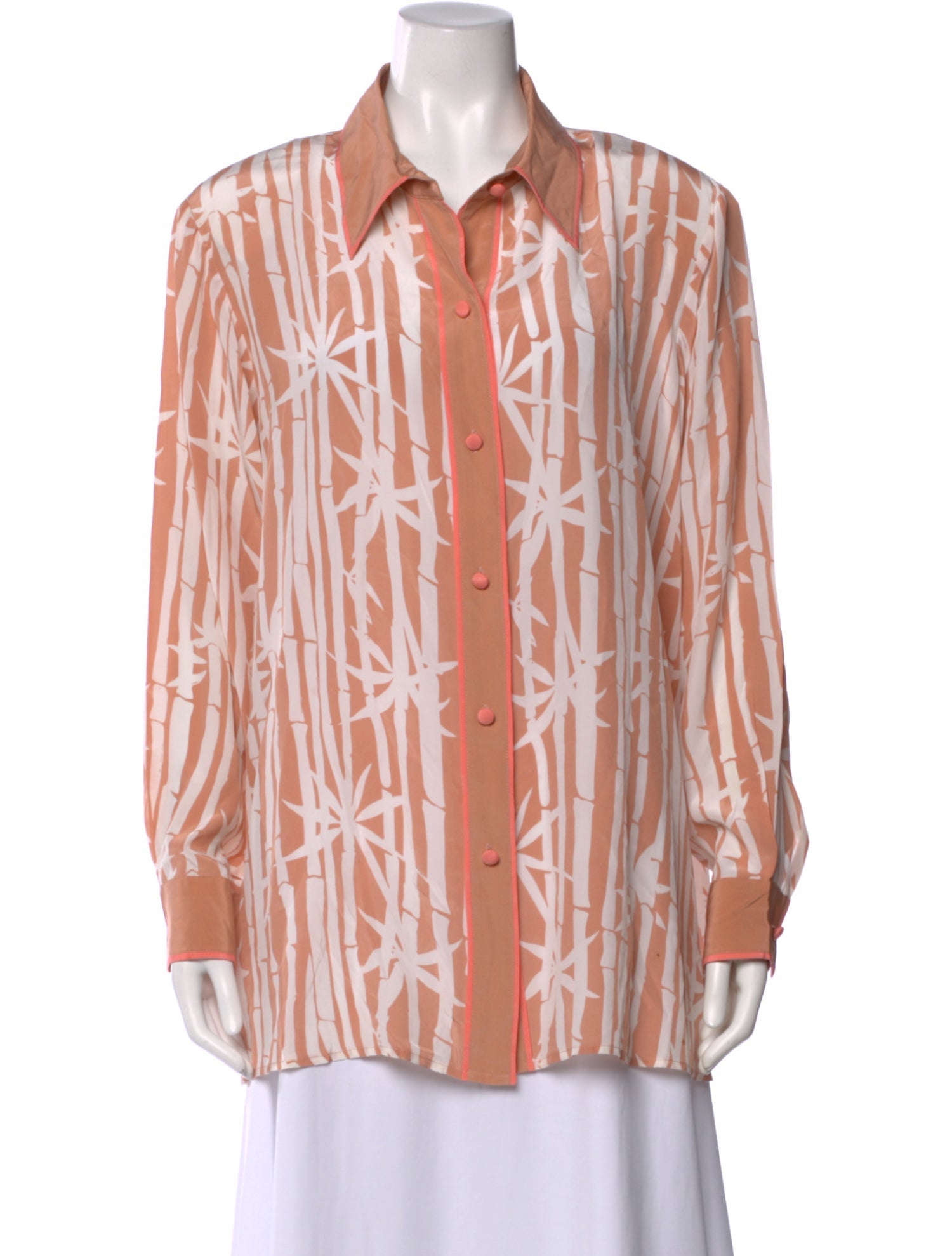 Bob Mackie Silk Printed Blouse