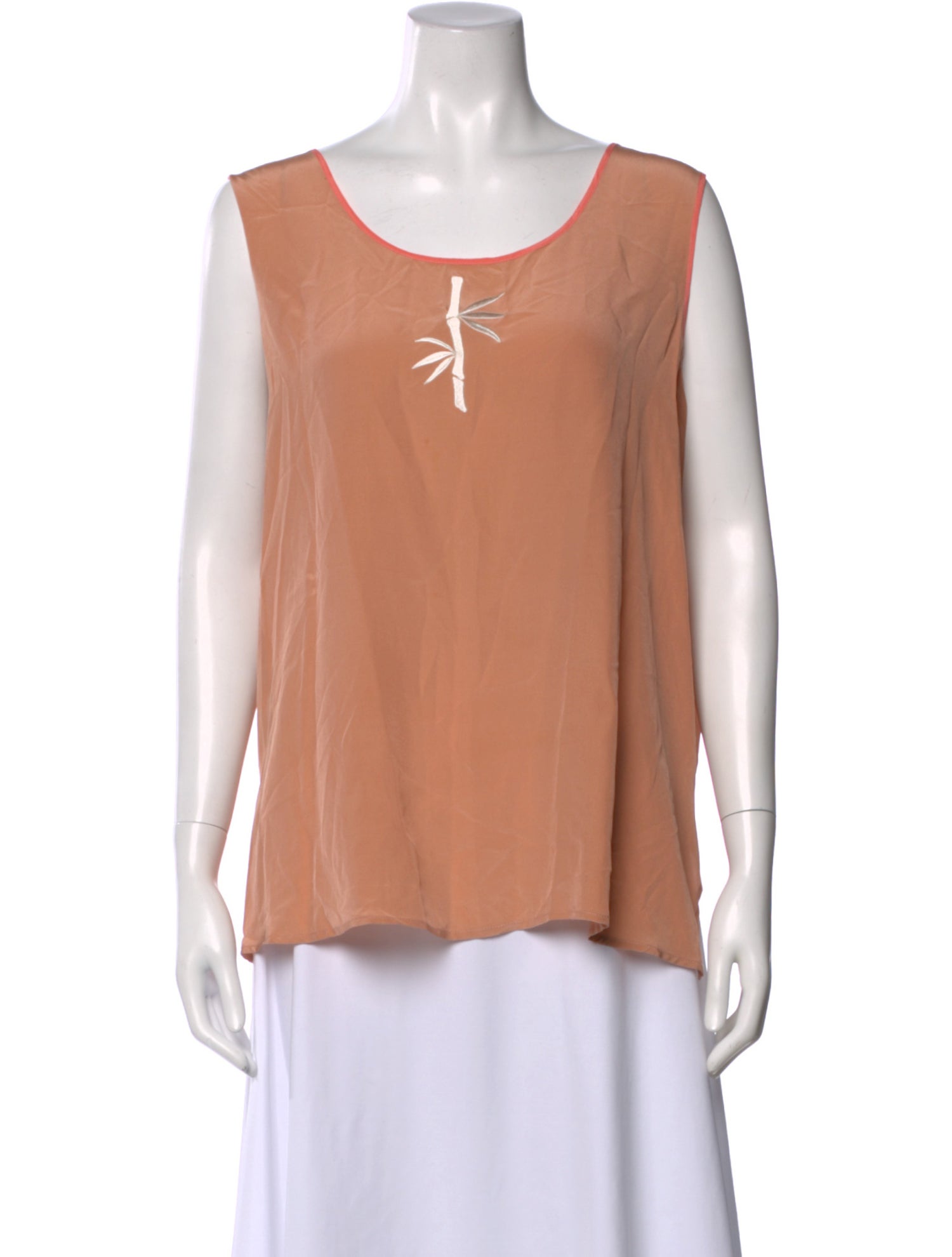 Bob Mackie Silk Graphic Print Top