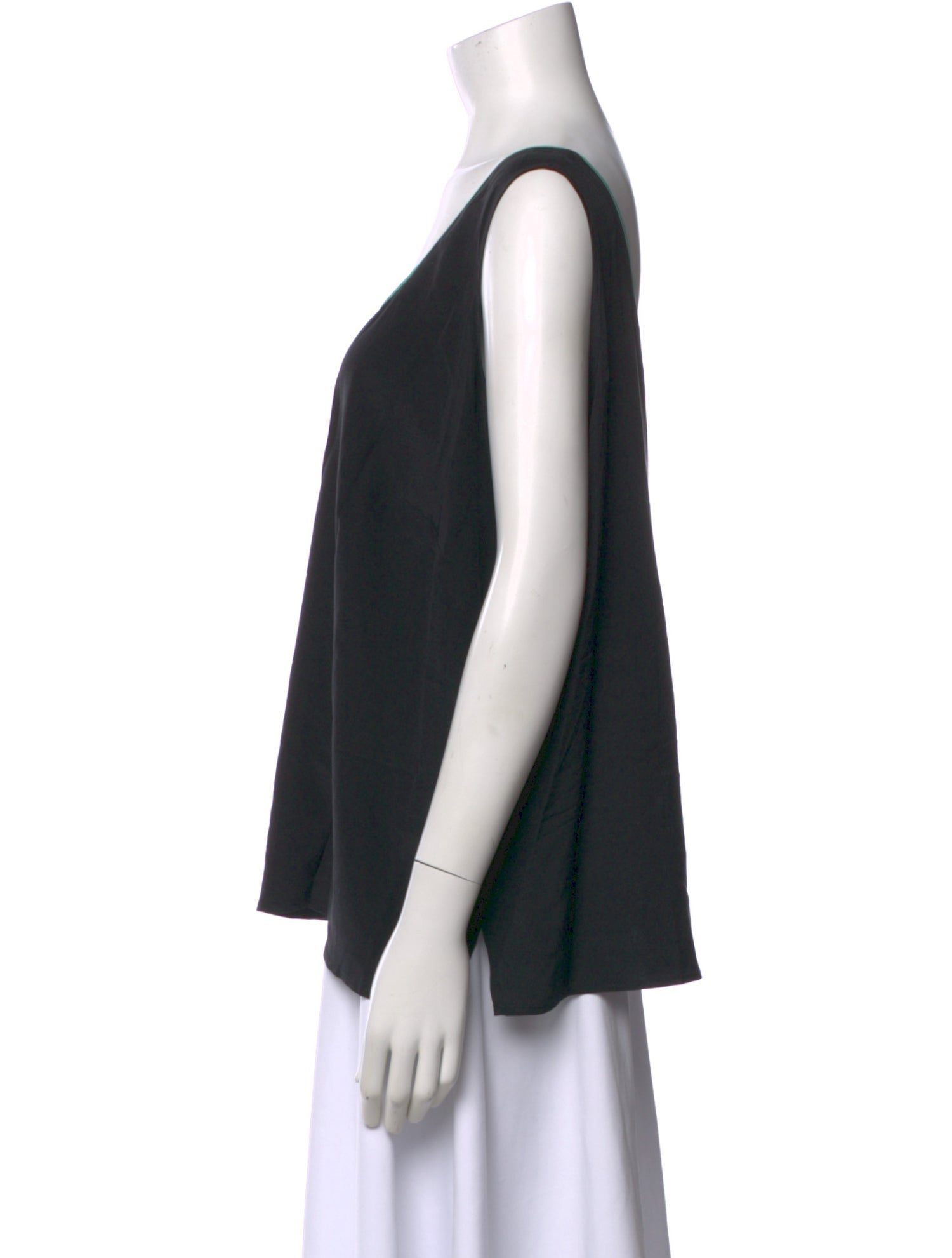 Bob Mackie Silk Scoop Neck Top