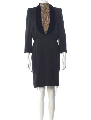 Pre-owned Bob Mackie Vintage Knee-length Dress In Multi