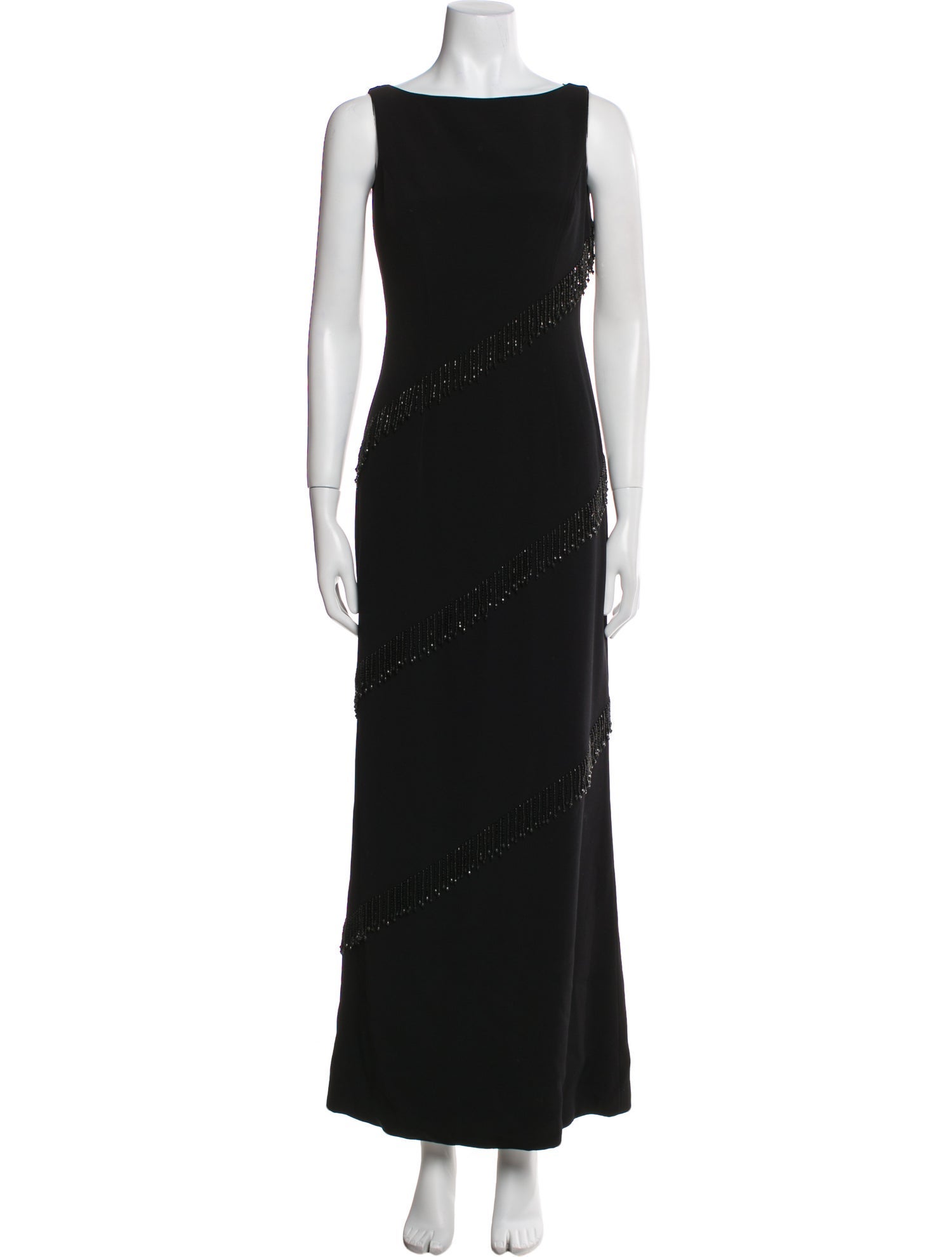 Bob Mackie Bateau Neckline Long Dress