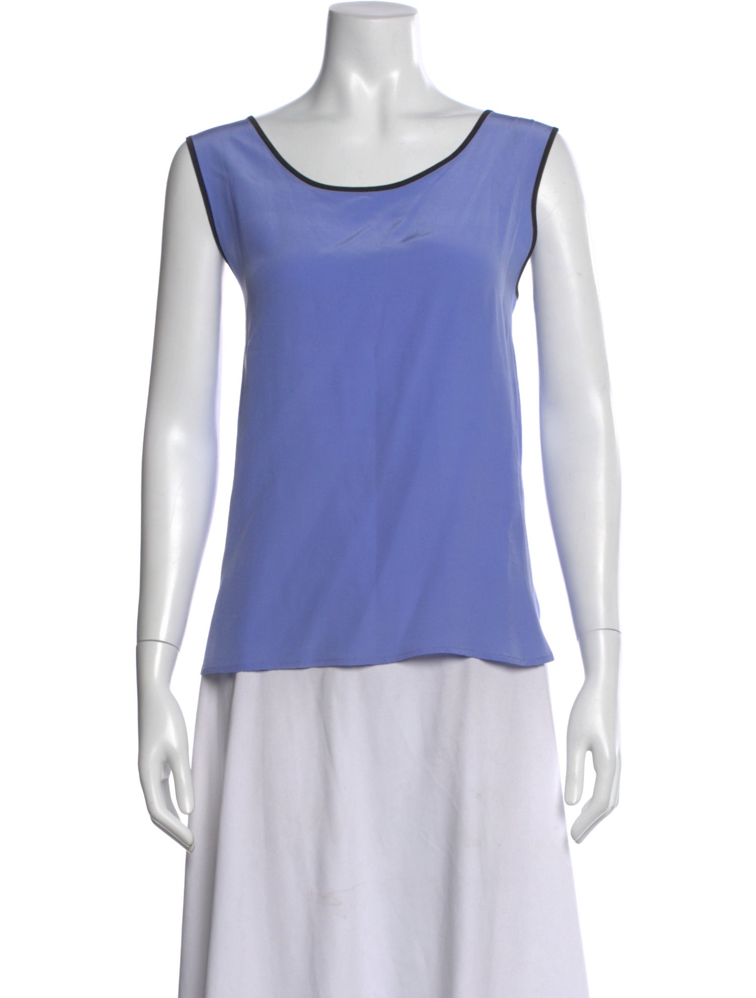 Bob Mackie Silk Scoop Neck Top
