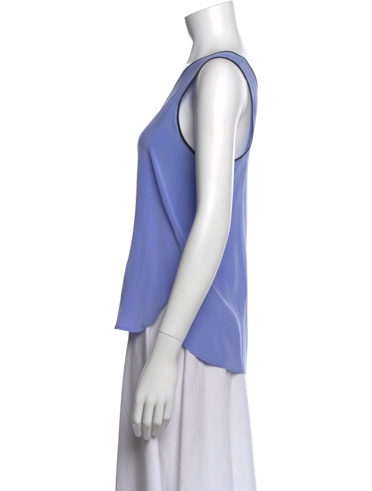 Bob Mackie Silk Scoop Neck Top