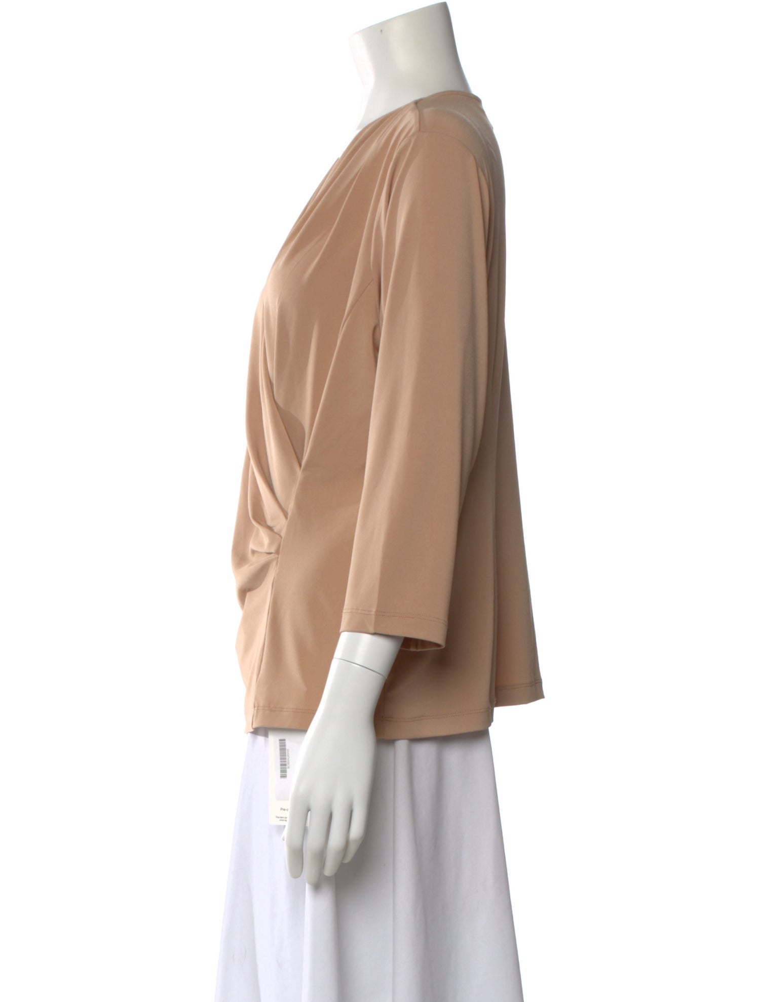 Bob Mackie V-Neck Three-Quarter Sleeve Blouse