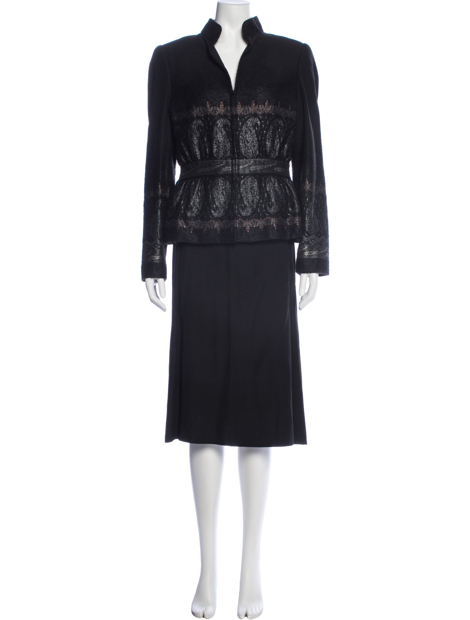 Bob Mackie Printed Skirt Suit