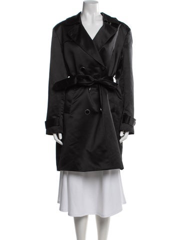 Pre-owned Bob Mackie Trench Coat In Black