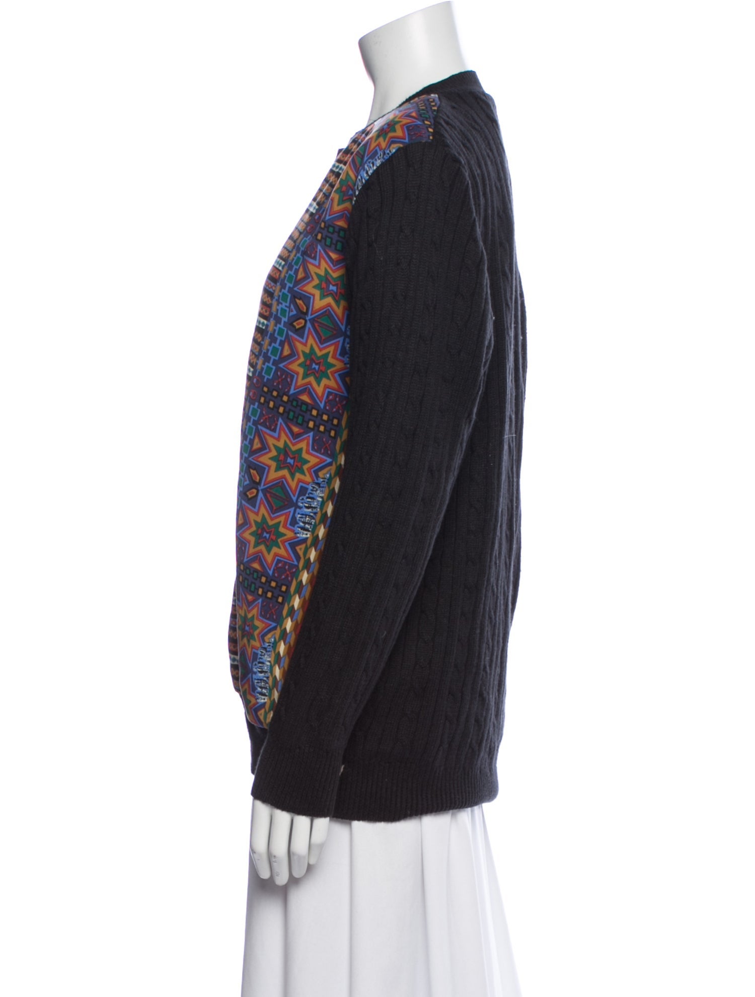 Bob Mackie Patterned Crew Neck Sweater