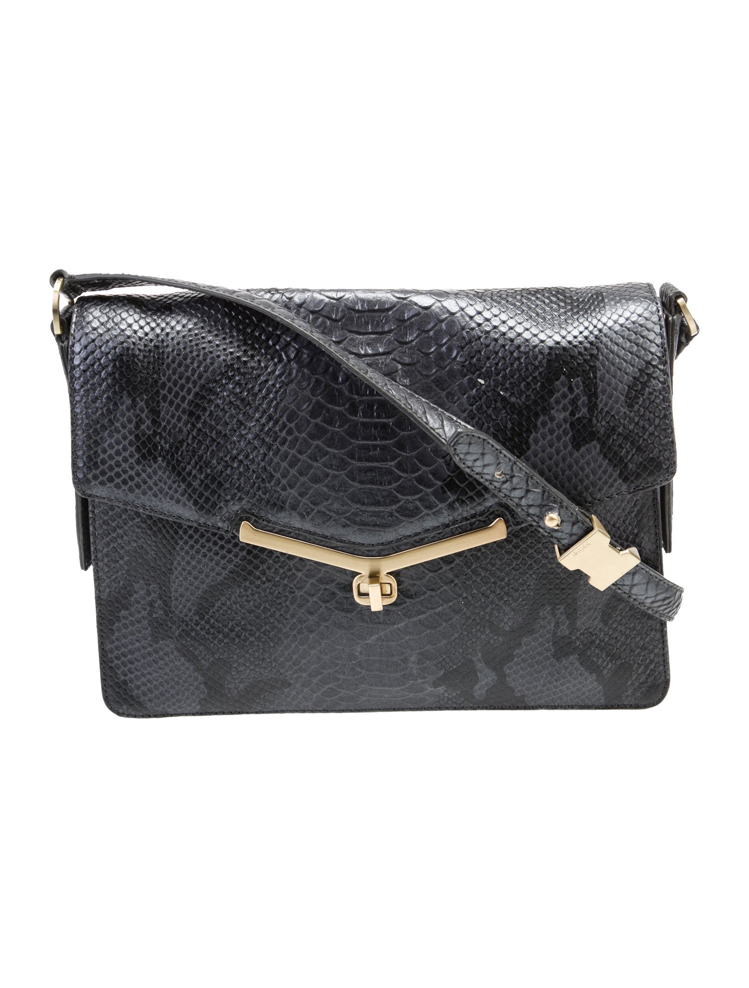 Botkier Embossed Leather Messenger Bag