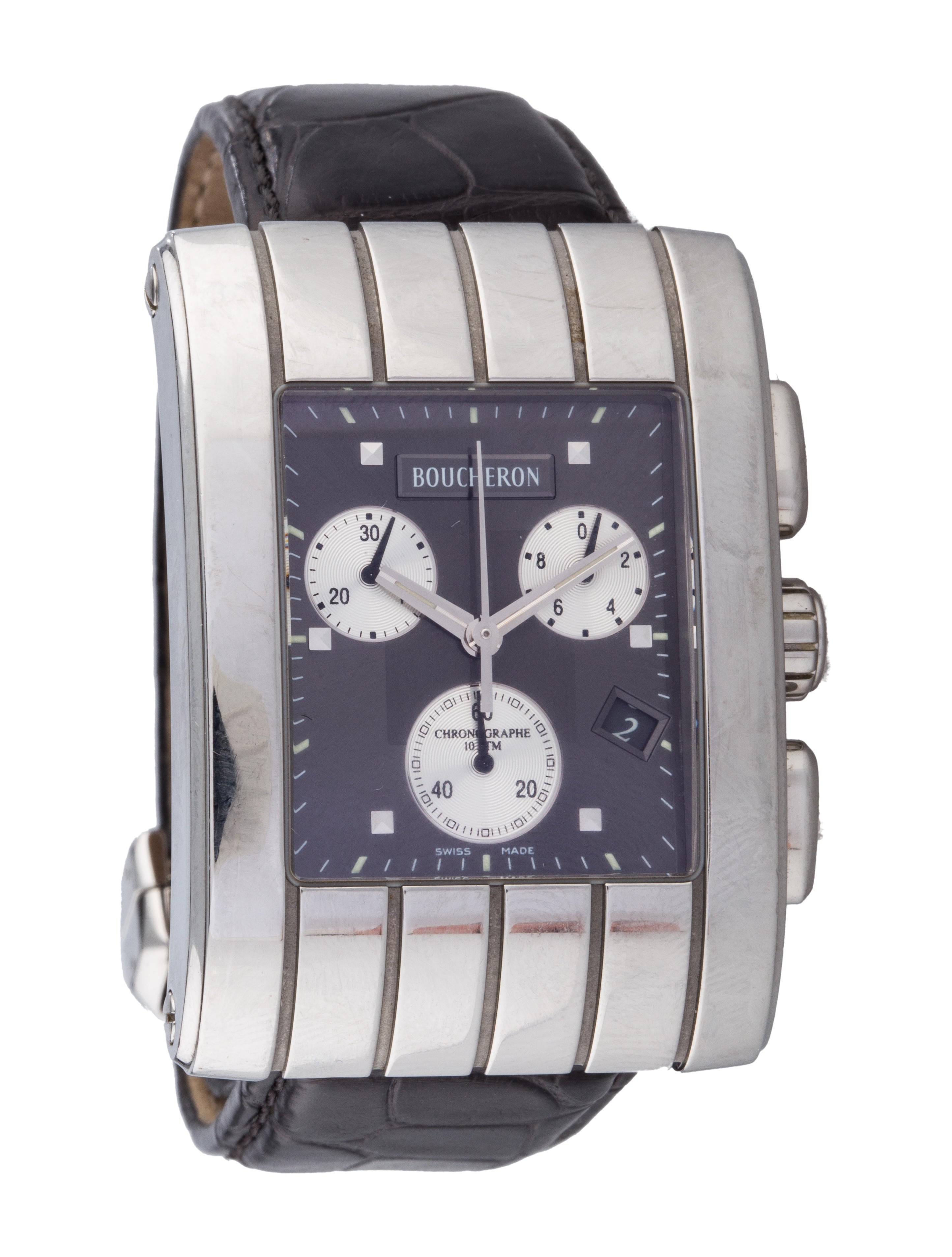 Boucheron Chronograph Watch Stainless Steel BON20035 The RealReal