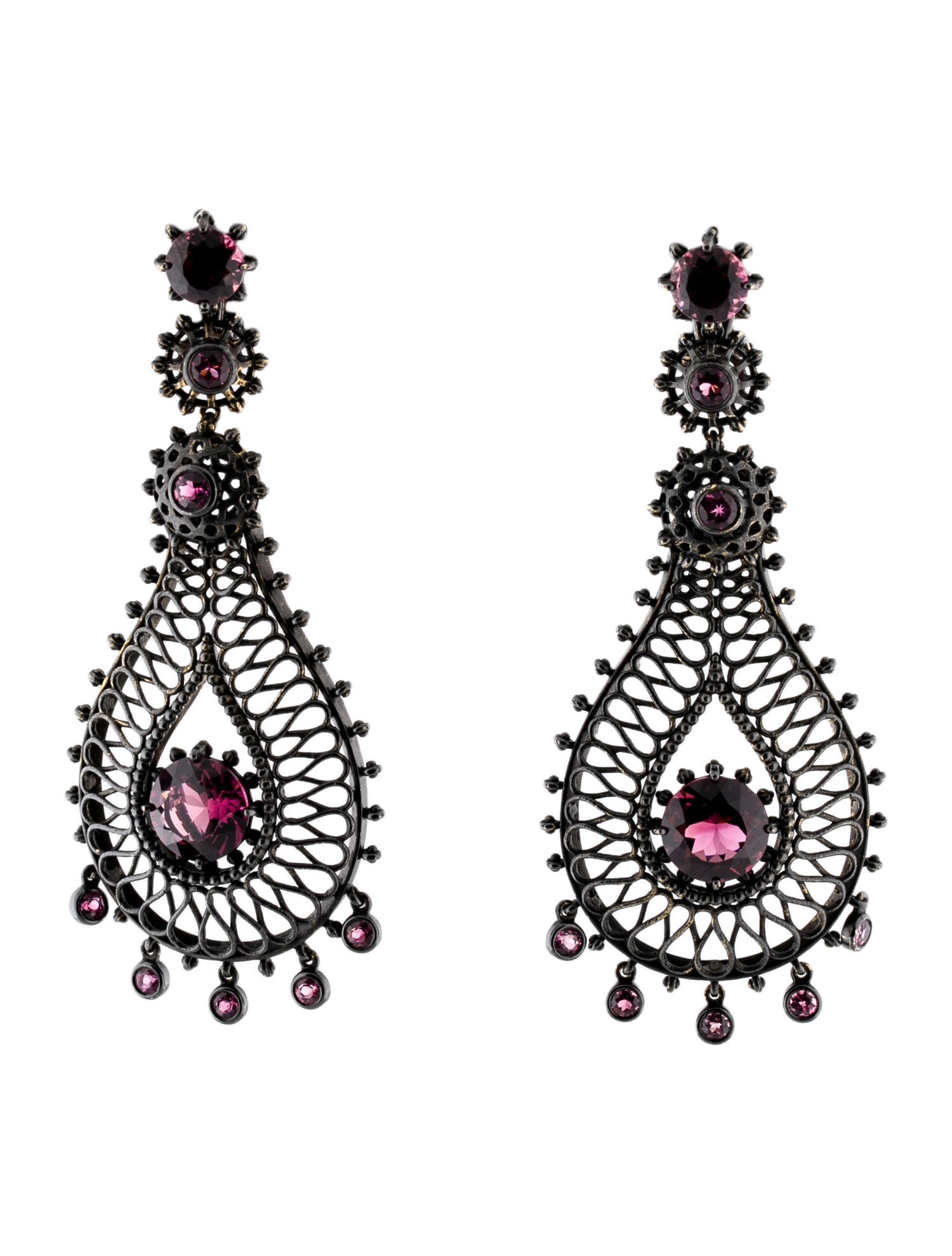 Boucheron 18K 8.08ctw Tourmaline Drop Earrings