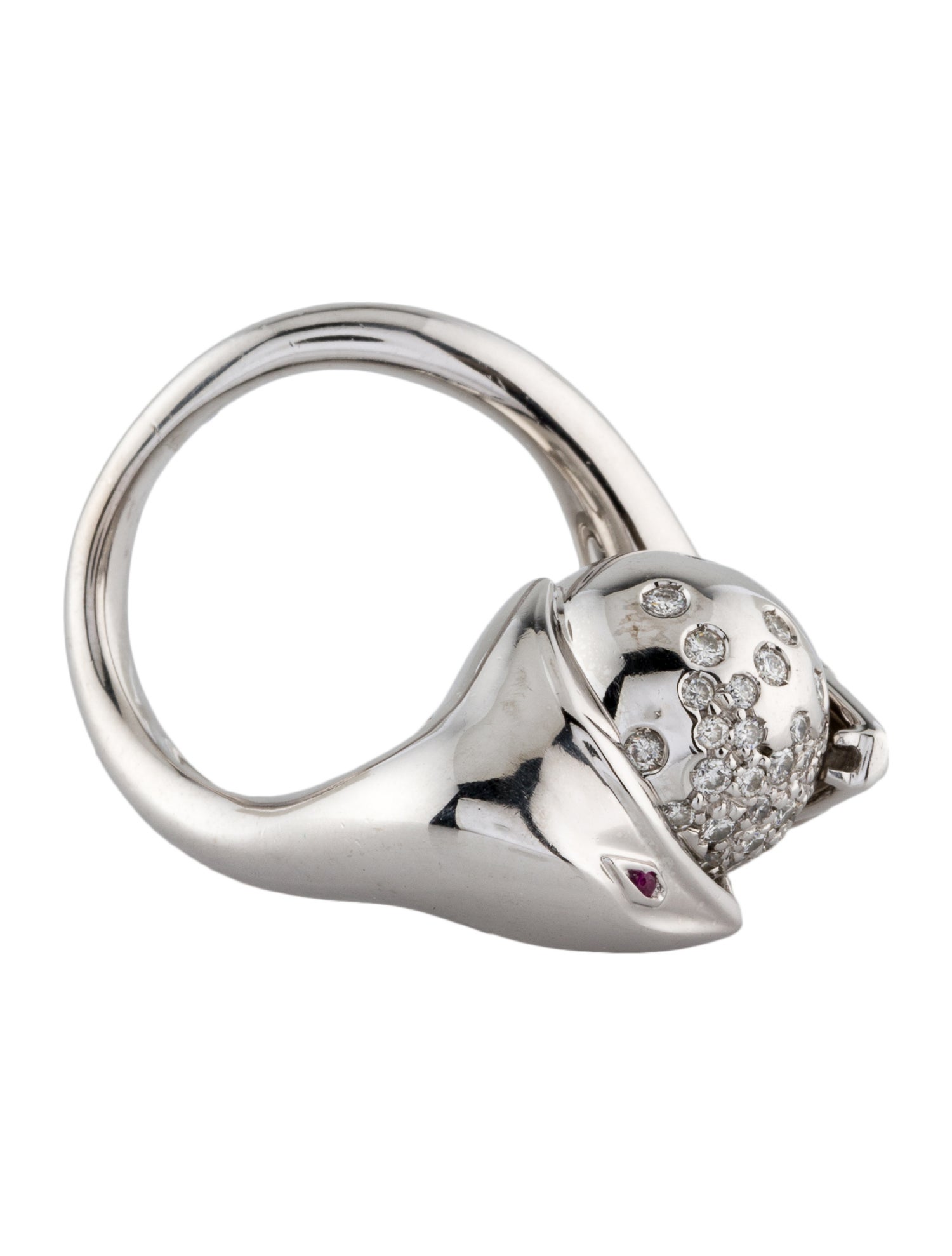 Boucheron 18K Diamond & Ruby Serpent Cocktail Ring