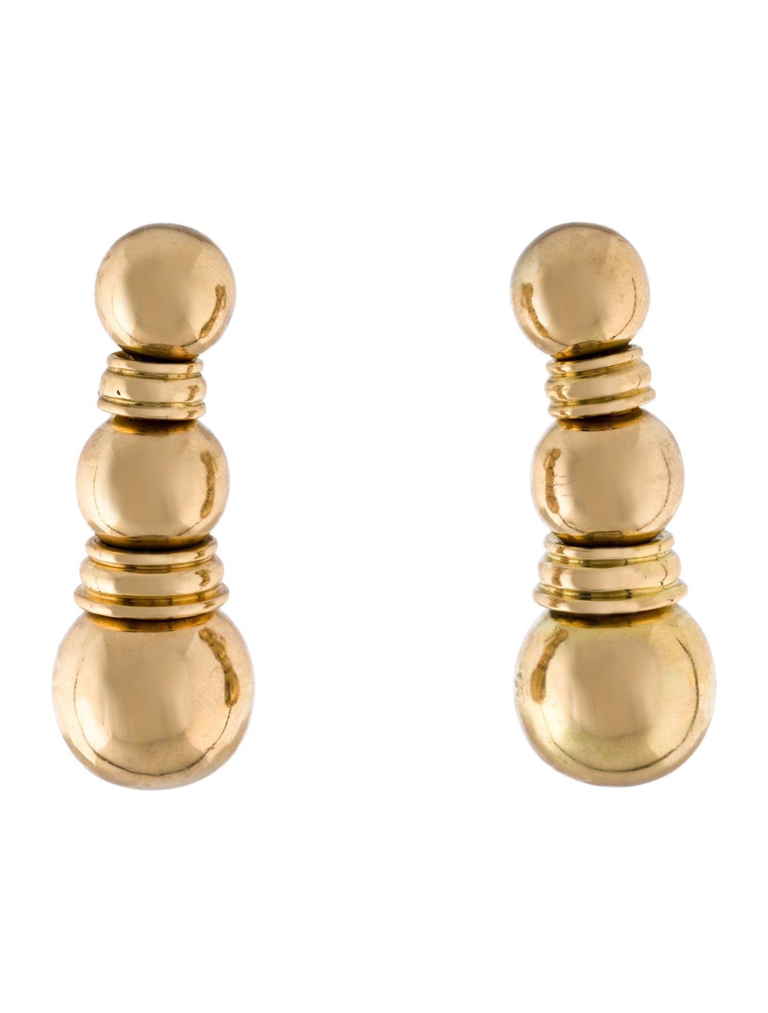 Boucheron 18K Graduated Ball Drop Clip-On Earrings