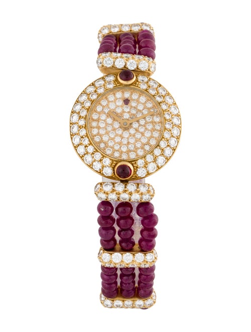 Boucheron 18K Diamond & Ruby Classic Watch
