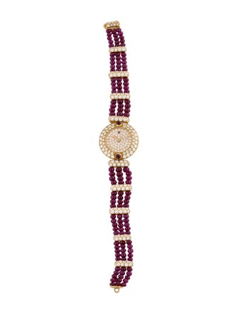 Boucheron 18K Diamond & Ruby Classic Watch