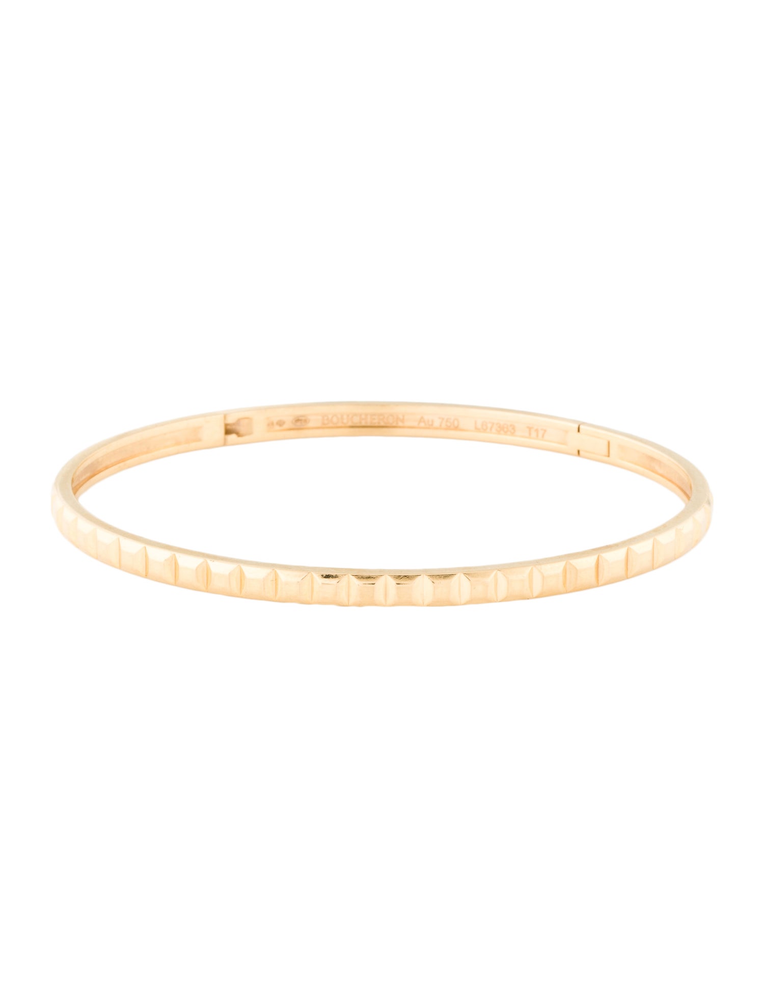 Boucheron 18K Quatre Clou de Paris Hinged Bangle