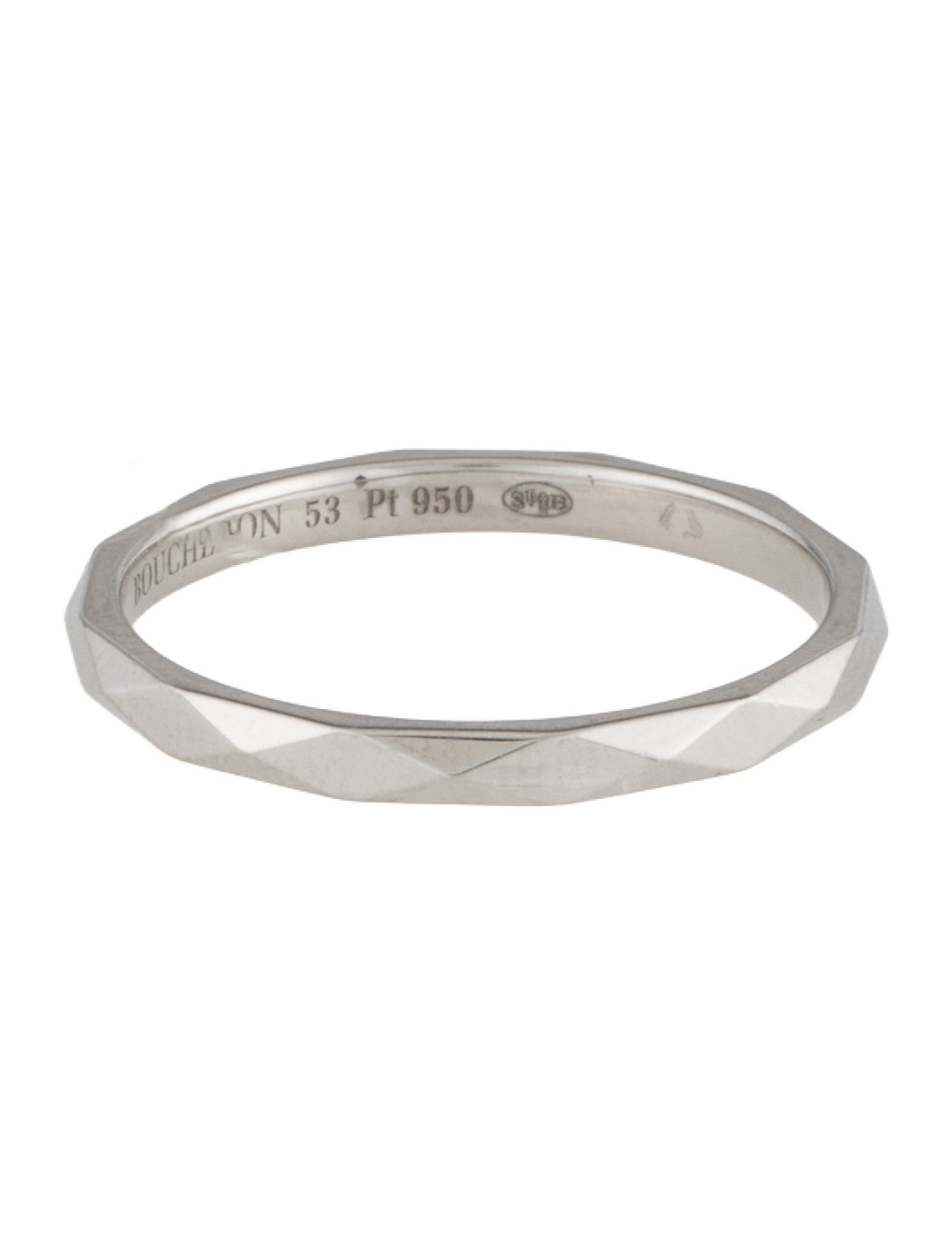 Boucheron Platinum Facette Small Band Ring