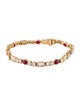 Boucheron 18K Diamond & Ruby Link Bracelet