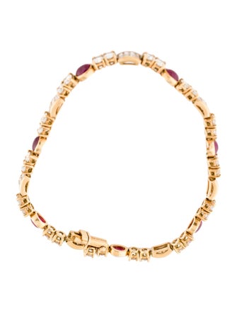 Boucheron 18K Diamond & Ruby Link Bracelet