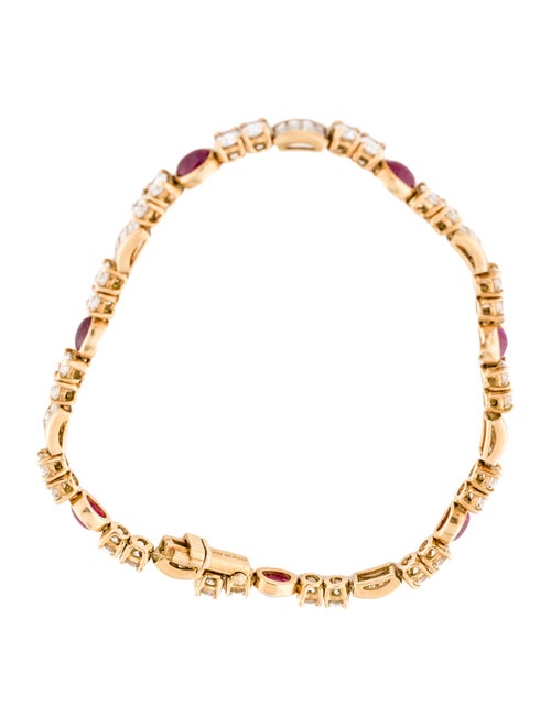 Boucheron 18K Diamond & Ruby Link Bracelet