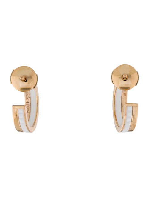 Boucheron 18K Ceramic Quatre Classique Hoop Earrings