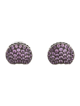 Boucheron 18K Sapphire & Ruby Tentation Macaron Stud Earrings