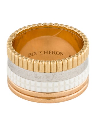 Boucheron 18K Quatre White Edition Large Ring
