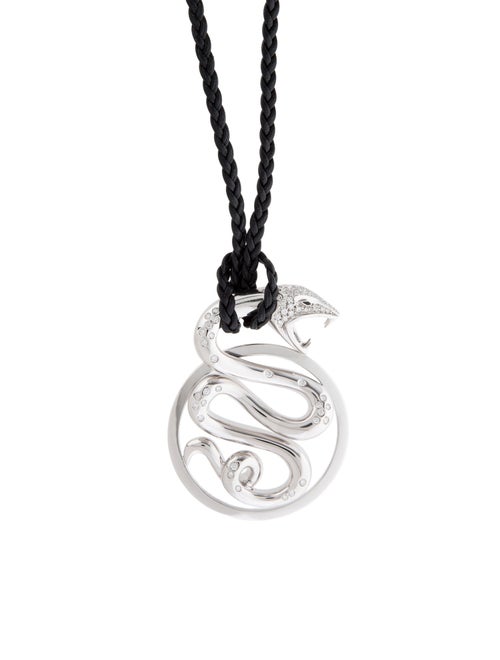 Boucheron 18K 1.03ctw Diamond Trouble Snake Pendant Necklace