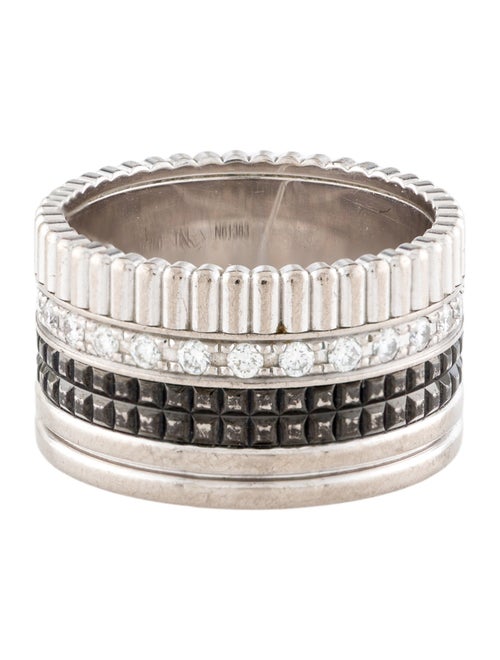 Boucheron 18K Diamond Quatre Black Edition Large Ring