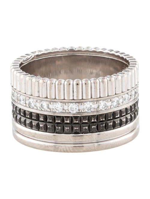 Boucheron 18K Diamond Quatre Black Edition Large Ring