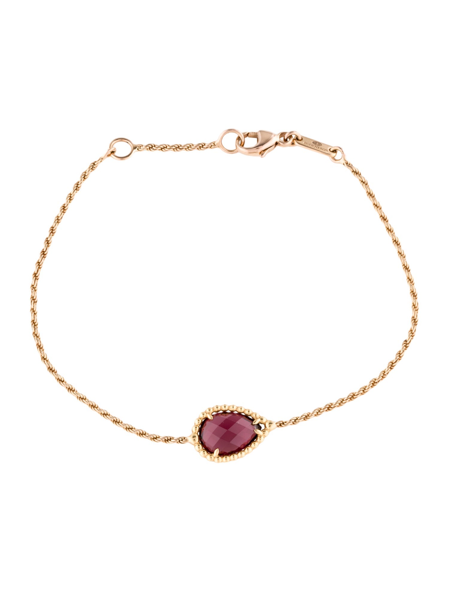 Boucheron 18K Rhodolite Garnet Serpent Bohème Bracelet