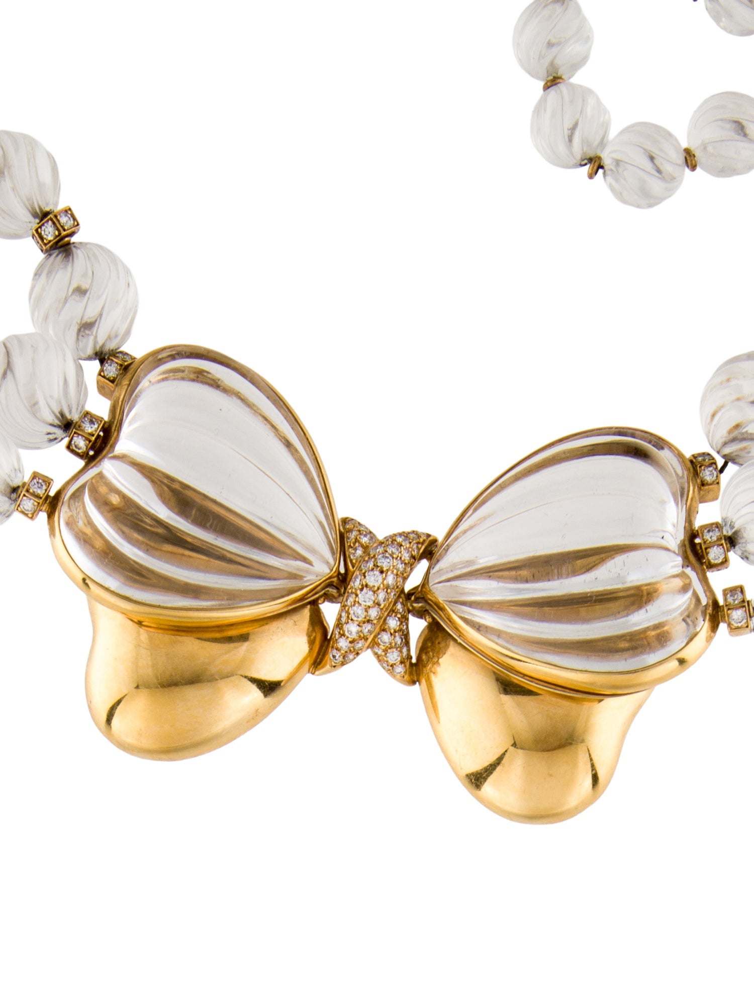 Boucheron 18K 5.07ctw Diamond & Crystal Multistrand Collar Necklace