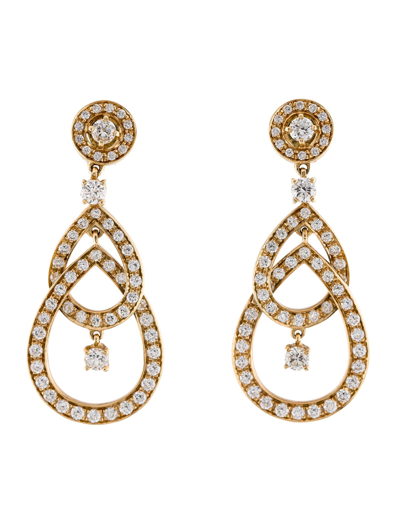 Boucheron 18K 2.53ctw Diamond Ava Mobile Pendant Drop Earrings