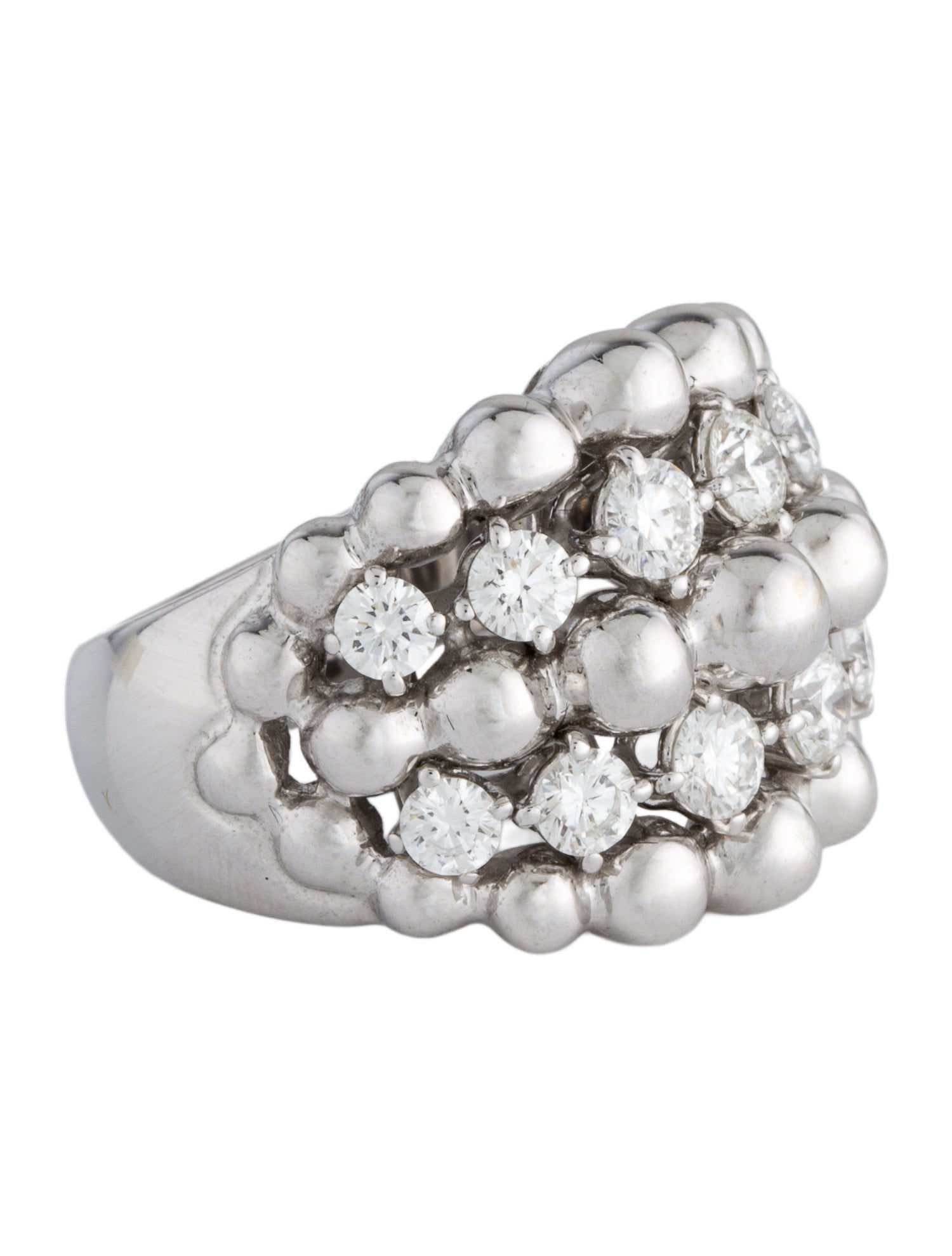 Boucheron 18K Diamond Grains de Raisins Cocktail Ring