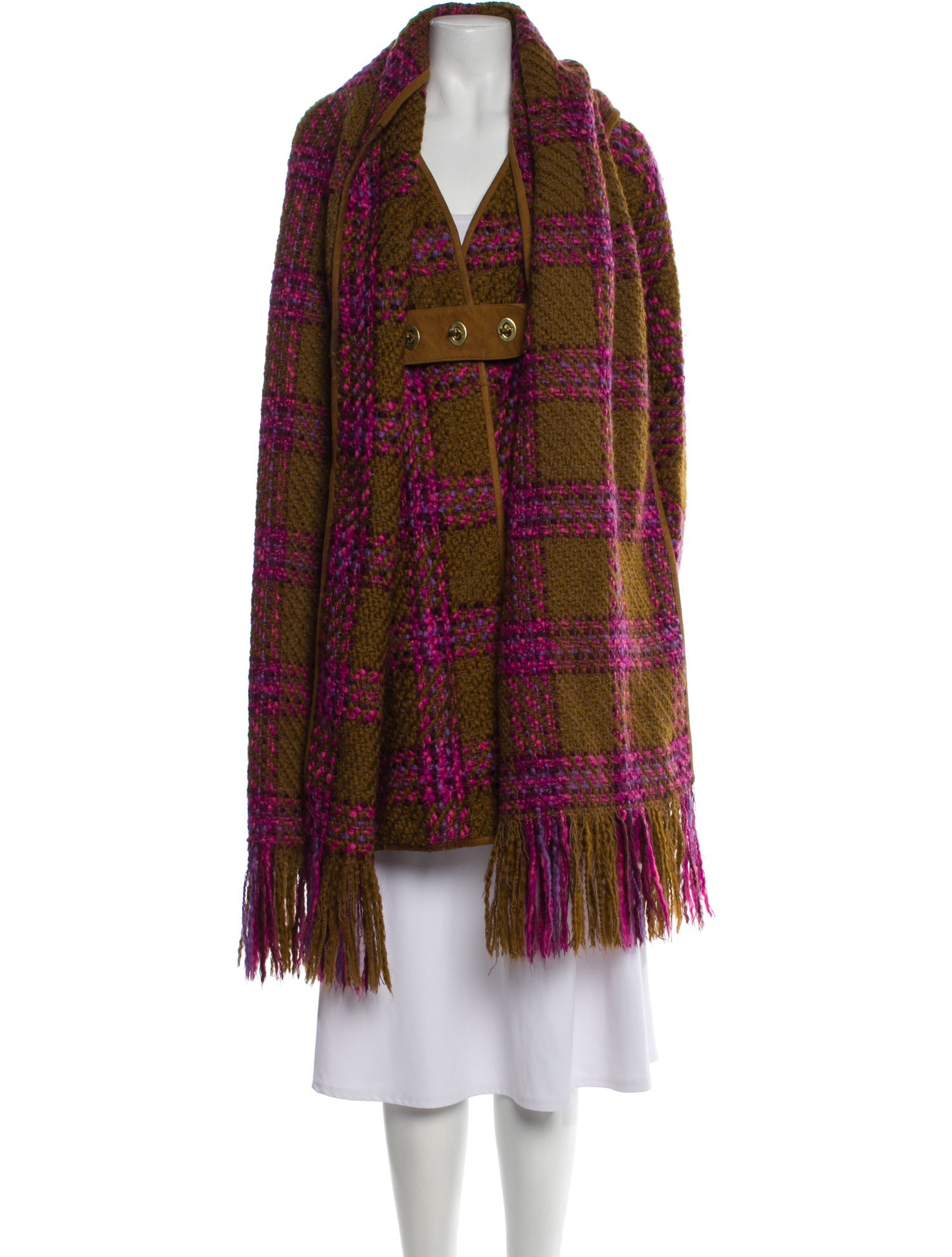 Bonnie Cashin Vintage Plaid Print Coat