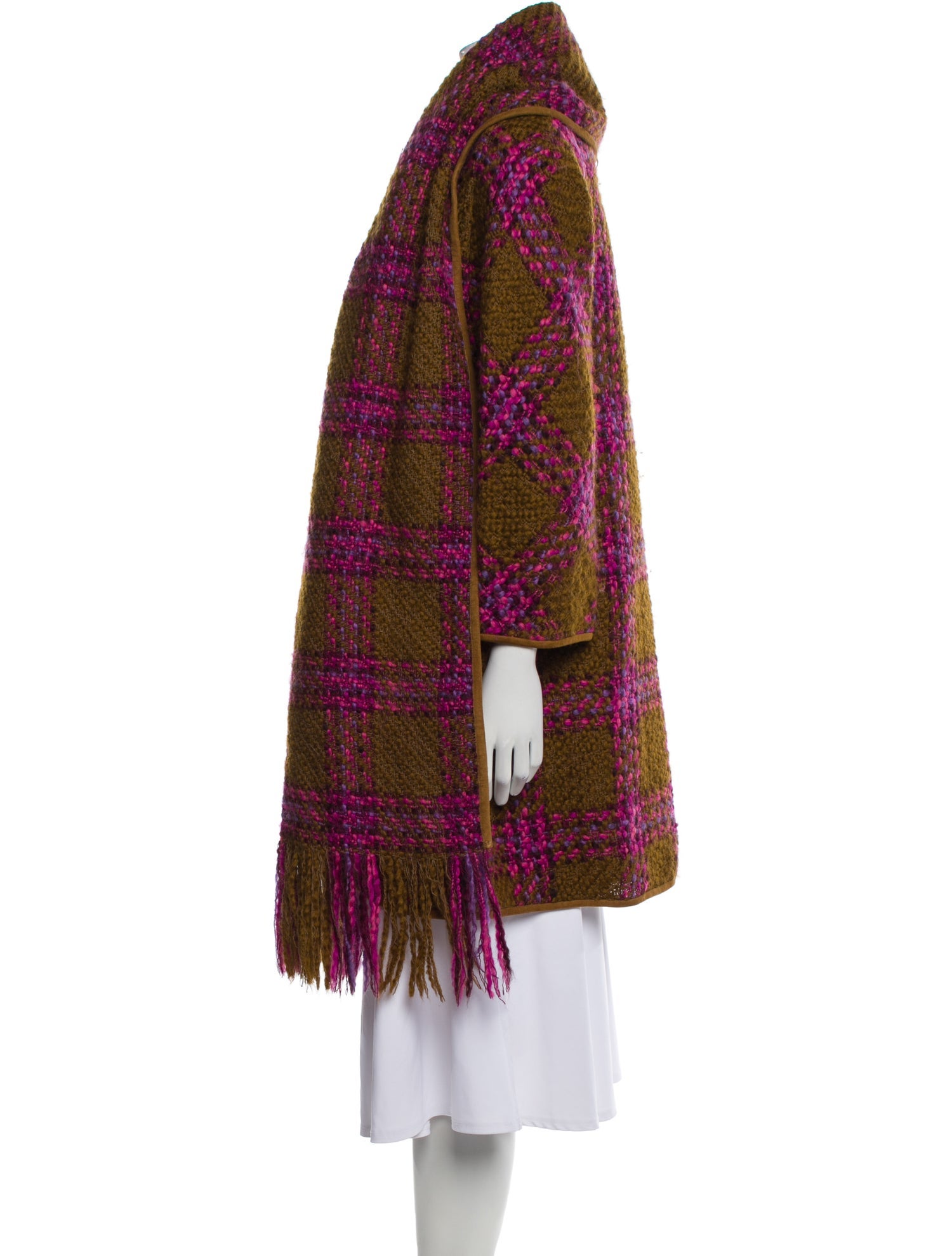 Bonnie Cashin Vintage Plaid Print Coat