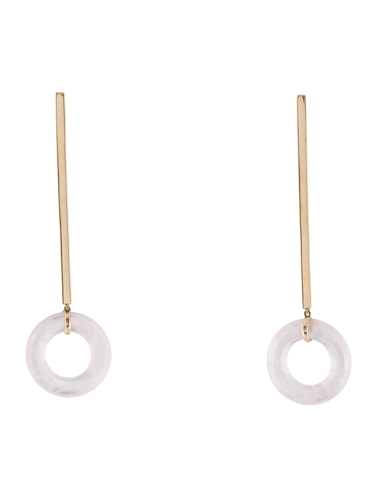 Bondeye Jewelry 14K Rose Quartz Drop Earrings