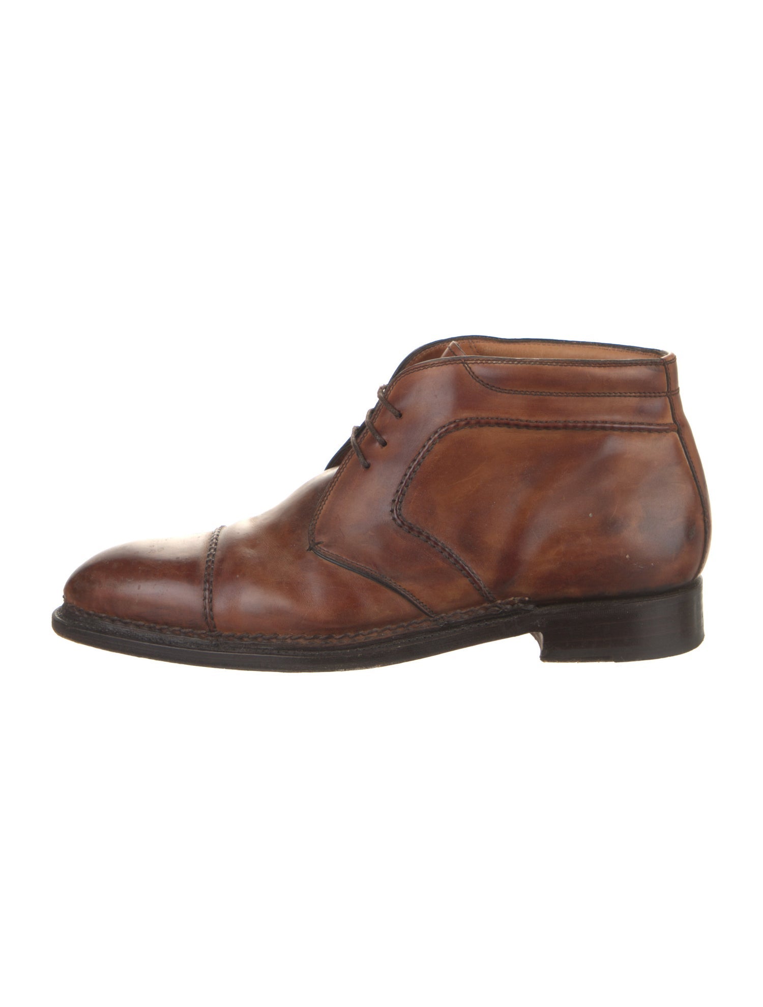 Bontoni Leather Lace-Up Boots - Brown Boots, Shoes - BOO20511 | The ...