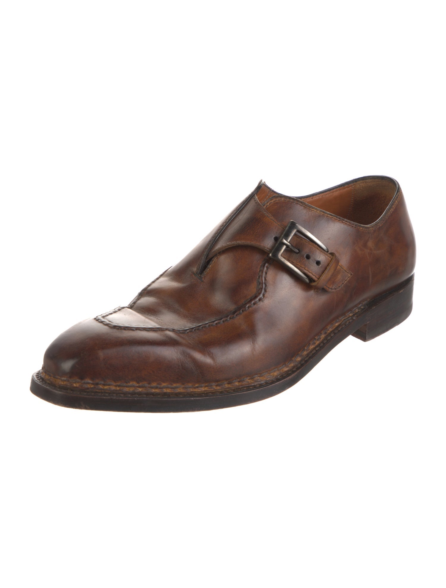 Bontoni Leather Monk Straps